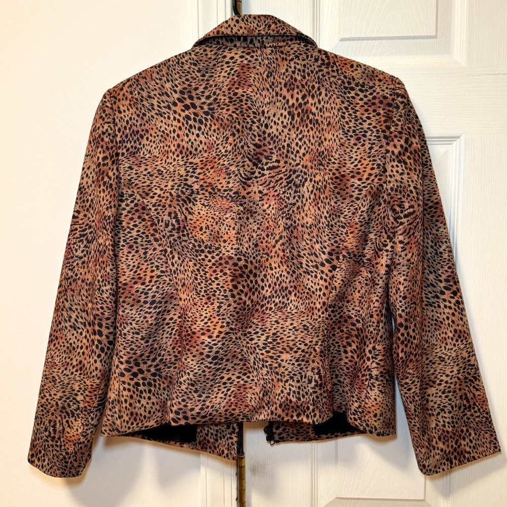 Vintage 90s Leopard Totonko New York zip jacket - Picture 3 of 9